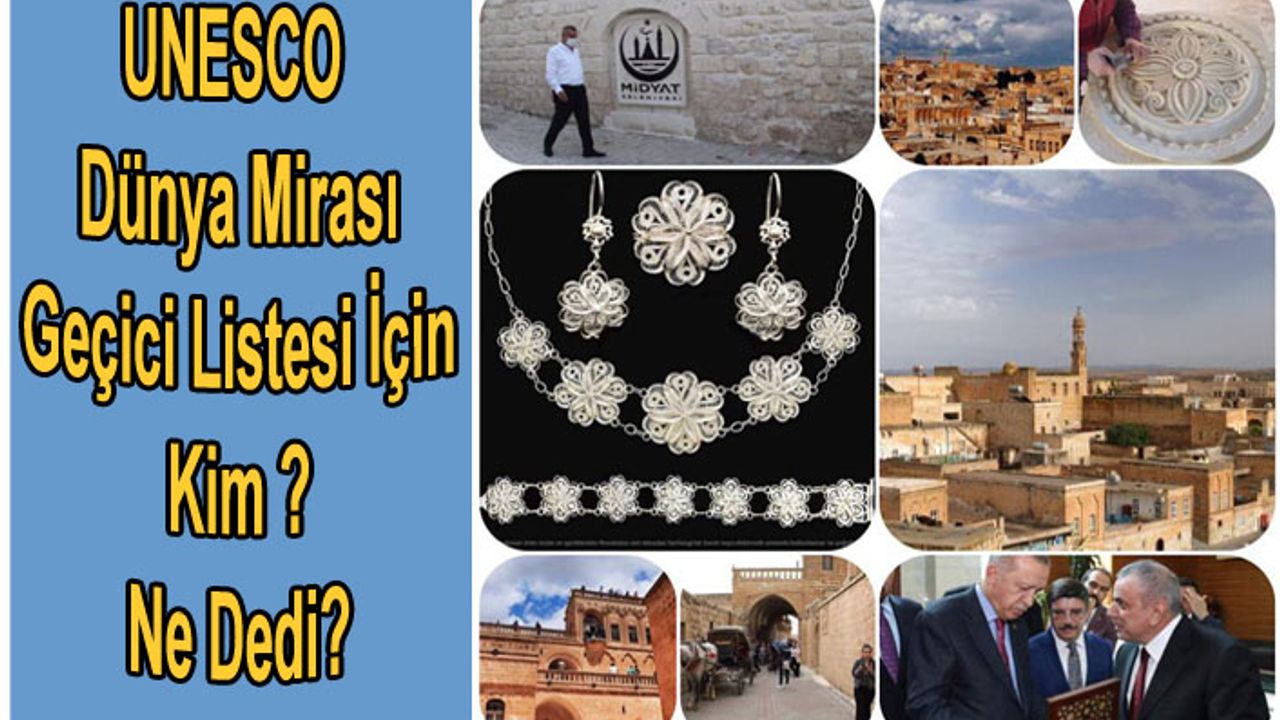 Midyat, UNESCO Dünya Mirası Geçici Listesi İçin Kim? Ne Dedi?
