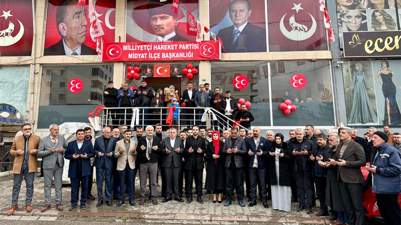 MHP Midyat İlçe Başkanlığının yeni binası törenle açıldı