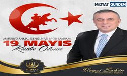 Başkan Veysi Şahin'den, 19 Mayıs mesajı