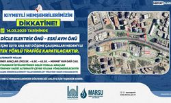 Dikkat! Dicle Elektrik ve Eski AVM Önü Trafiğe Kapanıyor!