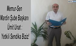 Memur Sen Mardin Şube Başkanı Unat : Yetkili Sendika Biziz!