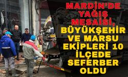 Mardin’de Yağış Mesaisi, Büyükşehir ve MARSU Ekipleri 10 İlçede Seferber Oldu