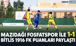 Mazıdağı Fosfatspor ile Bitlis 1916 FK Puanları Paylaştı: 1-1