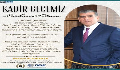 Altunkaya Holding, Kadir Gecesi Mesajı