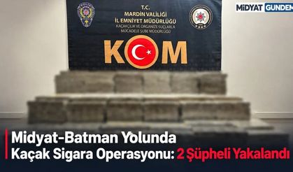 Midyat-Batman Yolunda 14 Bin Paket Kaçak Sigara Ele Geçirildi