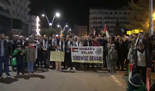 Midyat ilçesinde “Gazze’ye destek” gösterisi yapıldı
