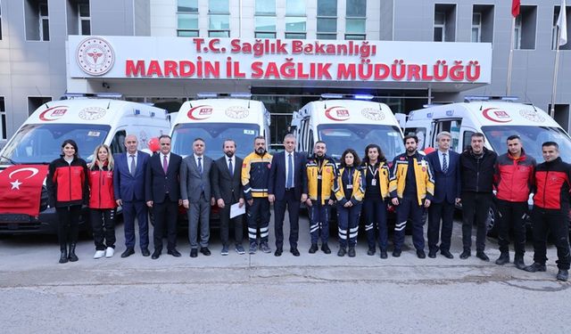 Mardin’e gönderilen 4 ambulans hizmete başladı