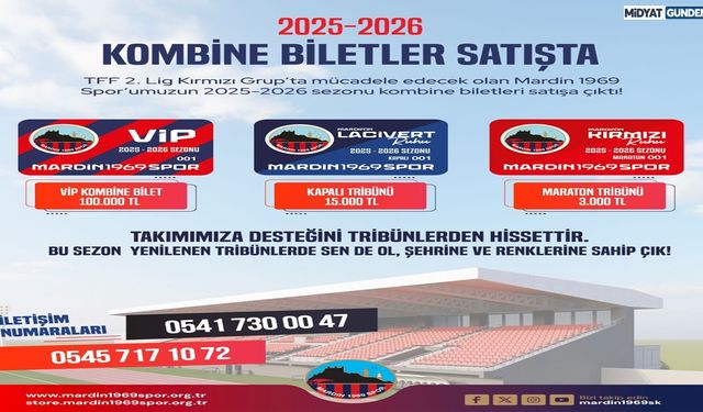 Mardin 1969 Spor'da Kombine Bilet Satışları Başladı