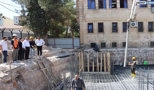 Midyat Belediyesi ek hizmet binasının temeli atıldı