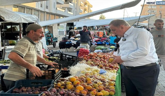 Başkan Veysi Şahin Pazar Esnafını Ziyaret Etti