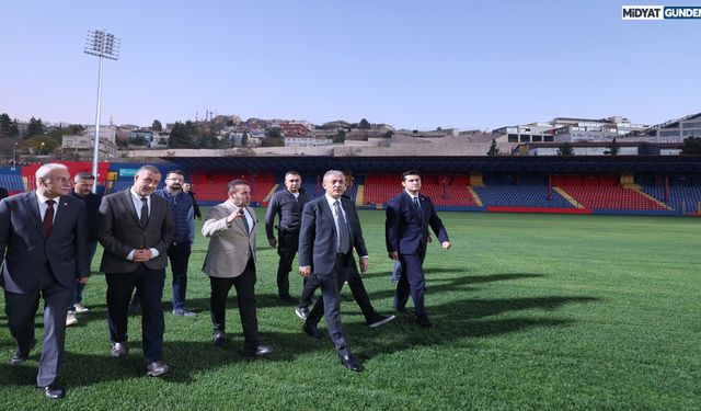 Vali Akkoyun, Stadyumu’ndaki Çalışmaları İnceledi