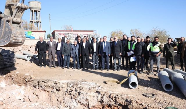 Nusaybin'de 2,5 Kilometrelik Atık Su Hattı Çalışması