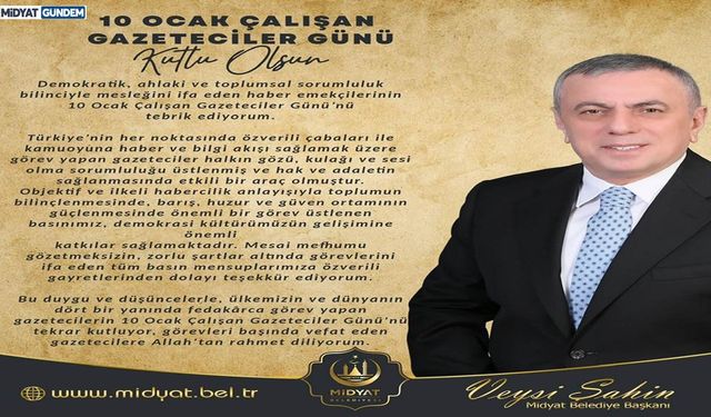 Başkan Şahin, "Gazeteciler Demokrasimizin Temel Taşıdır"