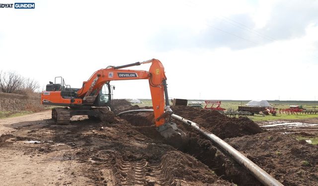 MARSU Derik'te  içme suyu hattında yenileme çalışması başlattı