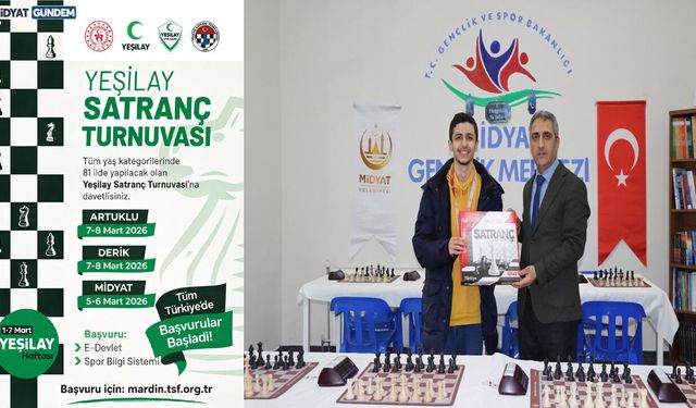 Mardin’de Yeşilay Haftası Satranç Turnuvaları Düzenlendi