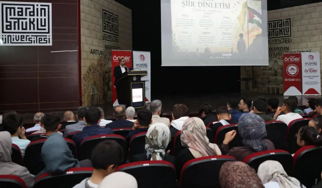 Mardin'de Gazze temalı 6 dilde şiir dinletisi