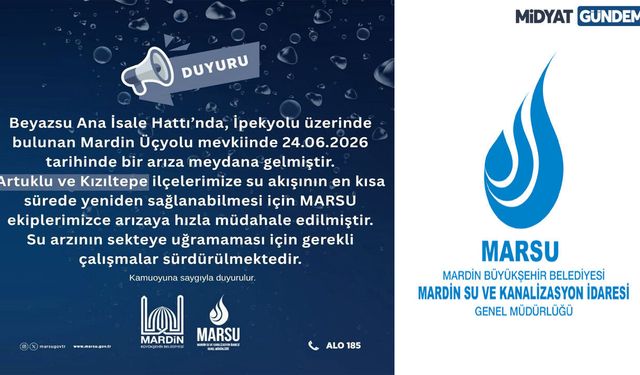 Mardin’de Ana İsale Hattında Arıza