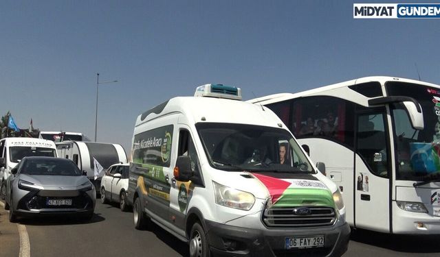 Uluslararası Filistin Konvoyu Midyat’ta