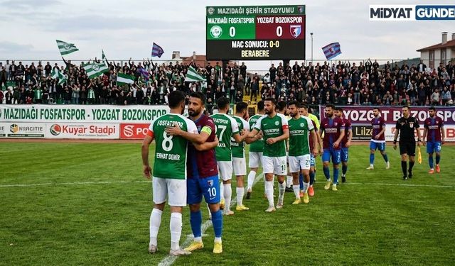 Mazıdağı Fosfatspor, Yozgat Bozokspor ile Berabere Kaldı: 0-0