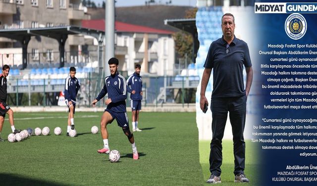 Mazıdağı Fosfatspor’da Bitlis 1916 FK Mesaisi Sürüyor