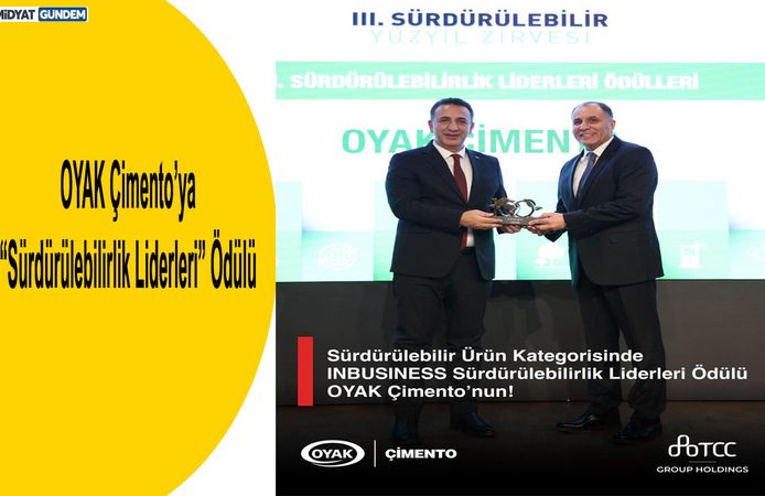 OYAK Çimento’ya “Sürdürülebilirlik Liderleri” Ödülü