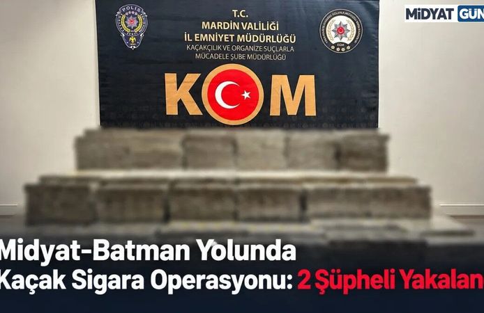 Midyat-Batman Yolunda 14 Bin Paket Kaçak Sigara Ele Geçirildi