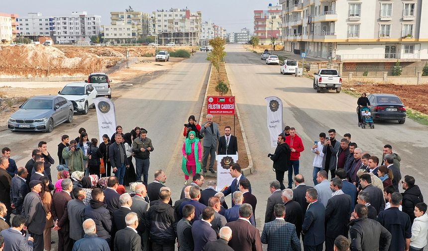 Midyat'ta bir caddenin ismi Filistin olarak değiştirildi