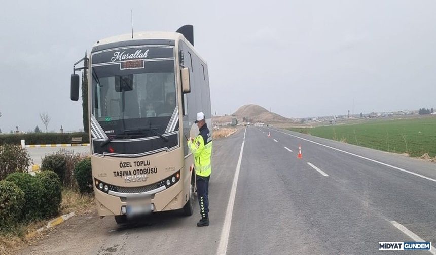 Mardin'de Jandarmadan Toplu Taşıma Denetimi