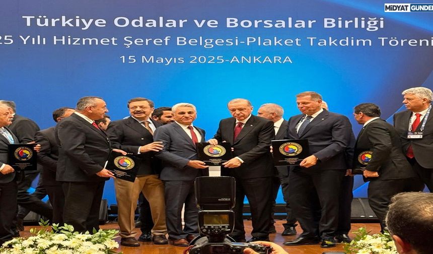 Aktaş’a Cumhurbaşkanı Erdoğan’dan Hizmet Şeref Belgesi