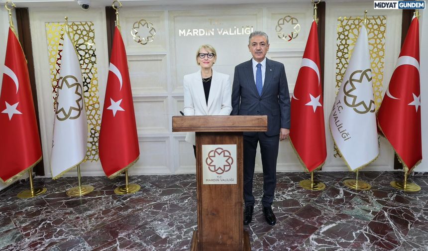 Birleşik Krallık Ankara Büyükelçisi Jill Morris, Mardin Valisi Akkoyun'u ziyaret etti
