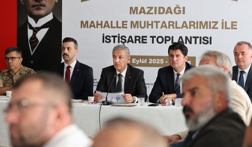 Vali Akkoyun Mazıdağı’nda Muhtarlarla İstişare Toplantısı Düzenledi