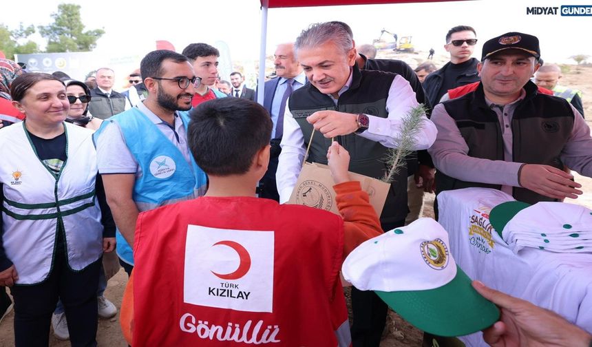 Mardin'de, 5 Bin fidan toprakla buluştu