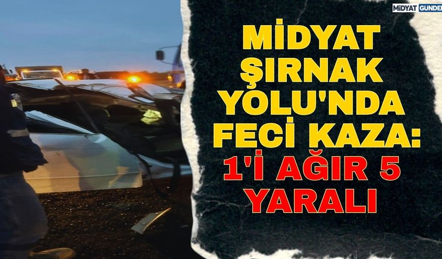 Midyat-Şırnak Yolu'nda Feci Kaza: 1'i Ağır 5 Yaralı