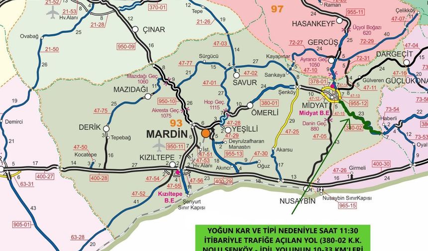 Midyat’ta Kar Esareti: Kapalı Yollar Tek Tek Açılıyor!