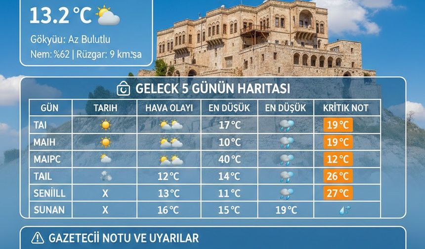 Midyat’ta Bahar Havası: Sıcaklıklar Mevsim Normallerinin Üzerinde Seyrediyor