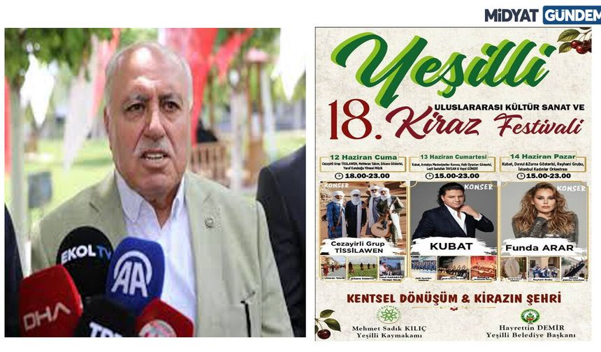 18. Yeşilli Uluslararası Kültür, Sanat ve Kiraz Festivali Başlıyor