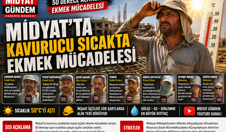Midyat'ta Kavurucu Sıcakta Ekmek Mücadelesi!