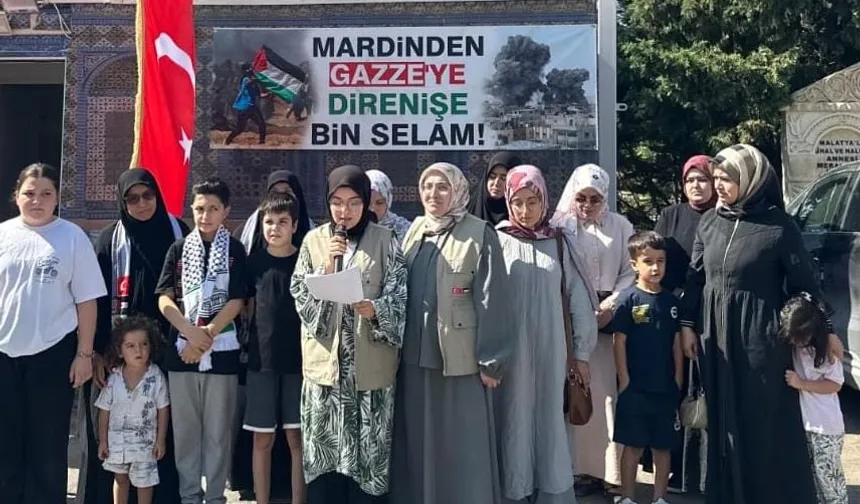 Gazze'deki eğitim mücadelesi Mardin'de gündeme taşındı: 'Gazze'nin Çocukları Yalnız Değildir'