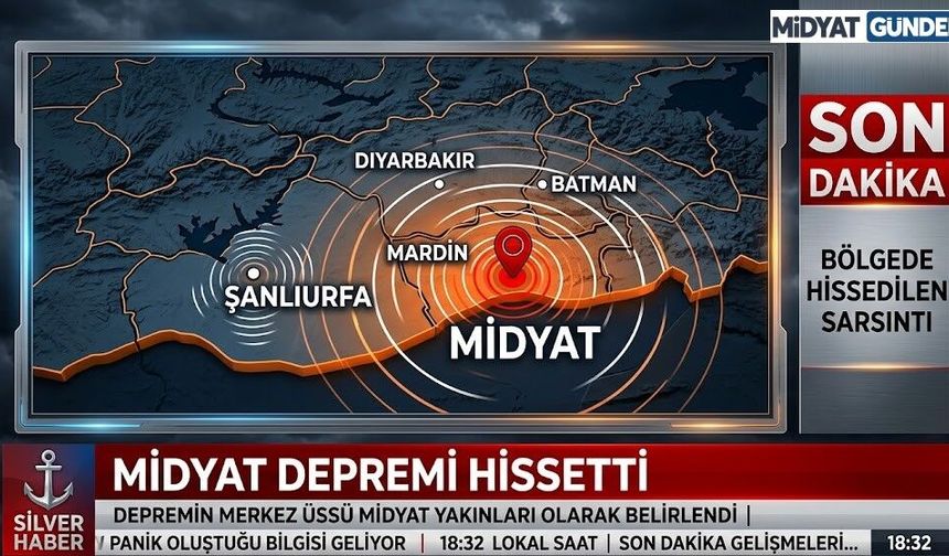 Midyat Depremi Hissetti: Şanlıurfa’daki 5,4’lük Sarsıntı Bölgeyi Salladı
