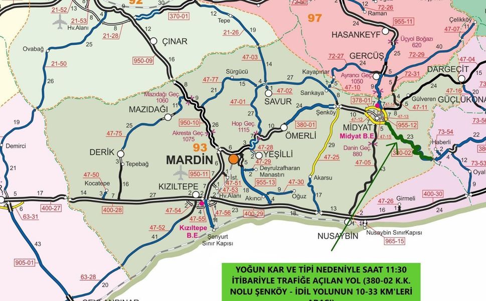 Midyat’ta Kar Esareti: Kapalı Yollar Tek Tek Açılıyor!