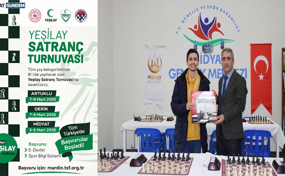Mardin’de Yeşilay Haftası Satranç Turnuvaları Düzenlendi