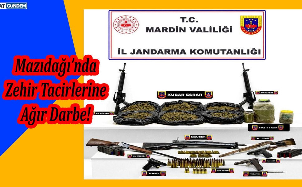 Mazıdağı’nda Zehir Tacirlerine Ağır Darbe: 35 Kilogram Esrar ve Silah Cephaneliği Ele Geçirildi!