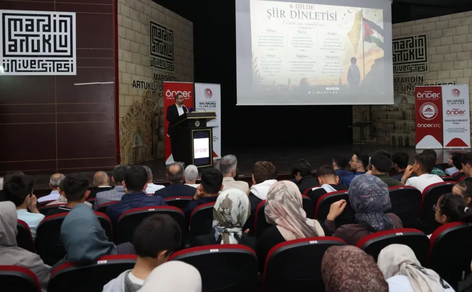Mardin'de Gazze temalı 6 dilde şiir dinletisi