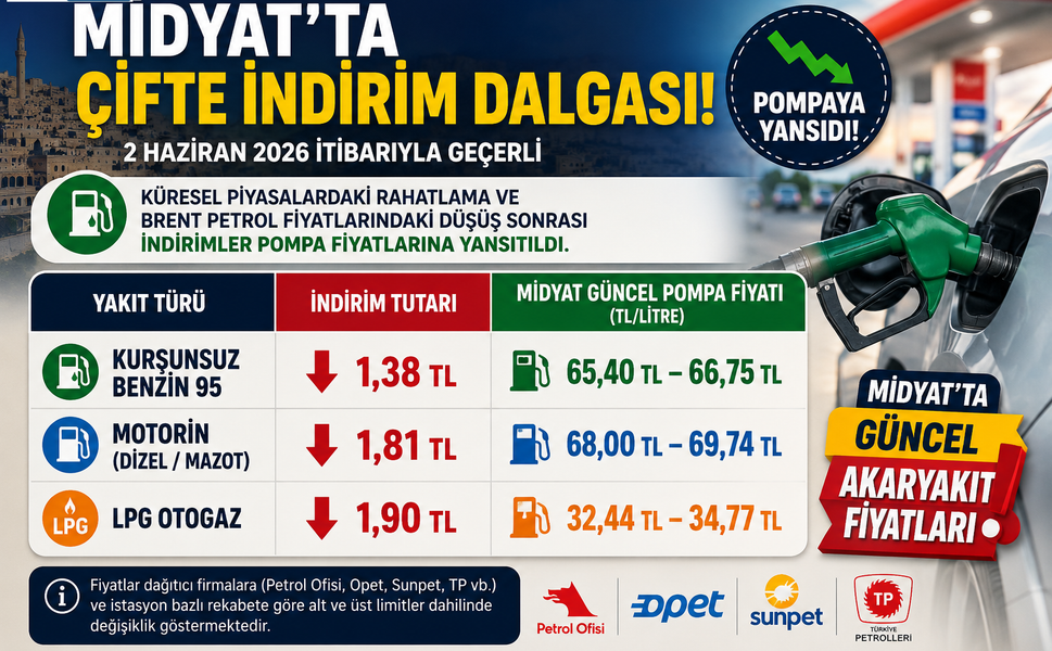 Benzin, motorin ve otogaza indirim, işte yeni fiyat listesi