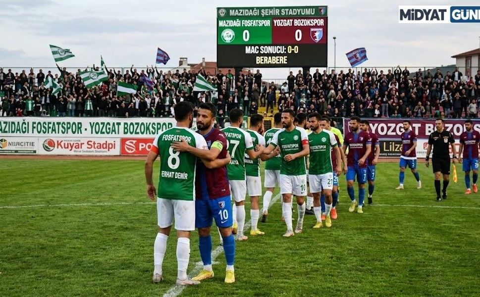 Mazıdağı Fosfatspor, Yozgat Bozokspor ile Berabere Kaldı: 0-0