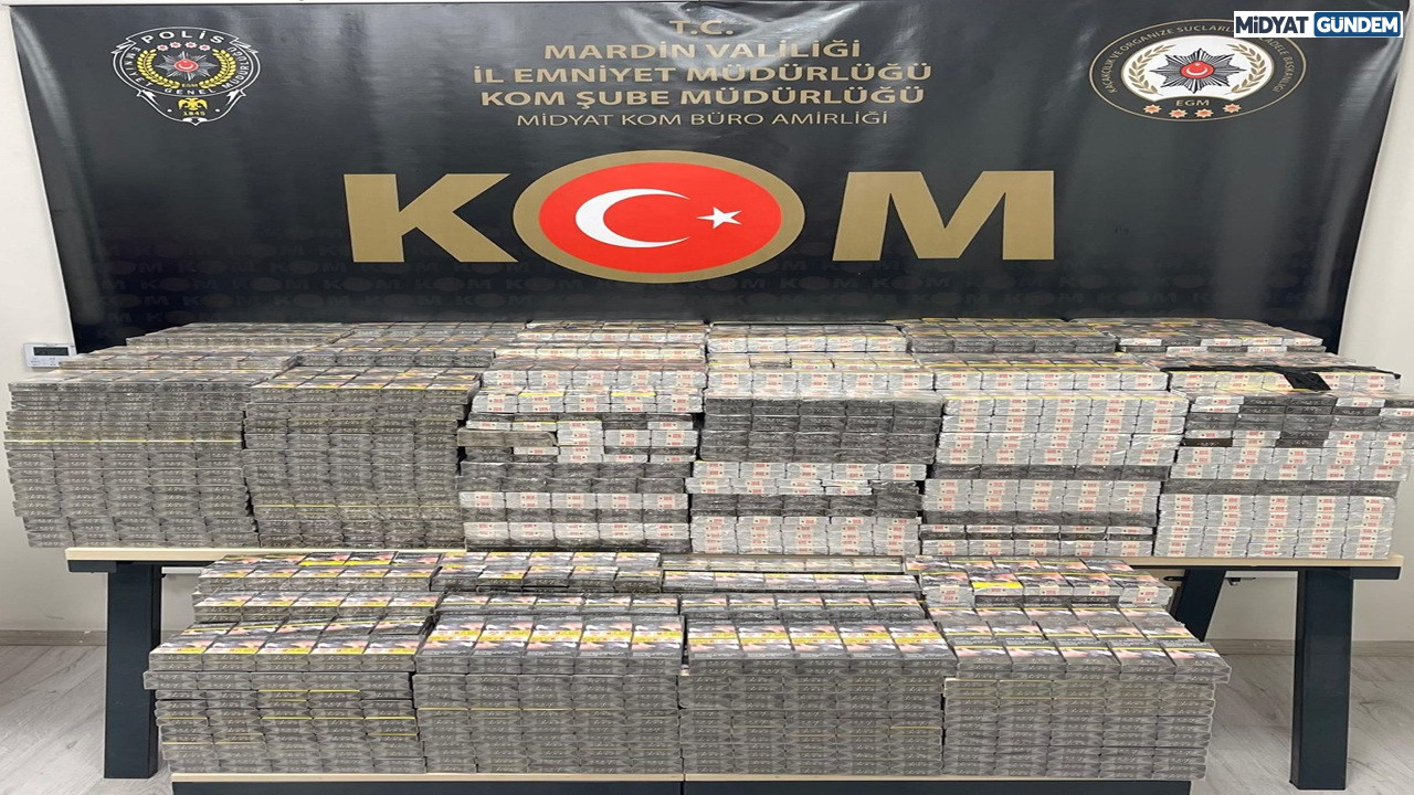 Midyat’ta 7 Bin 900 Paket Kaçak Sigara Ele Geçirildi