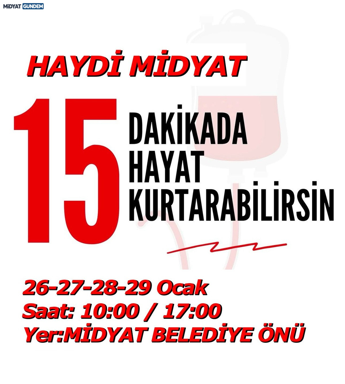 Midyat’ta Kan Bağışı Çağrısı