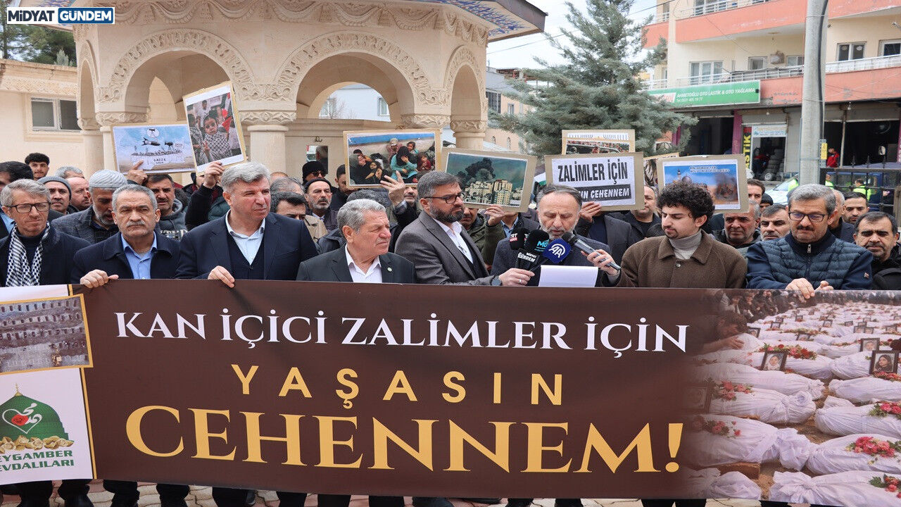 Midyat’ta Abd Ve İsrail’in İran’a Yönelik Saldırıları Protesto Edildi