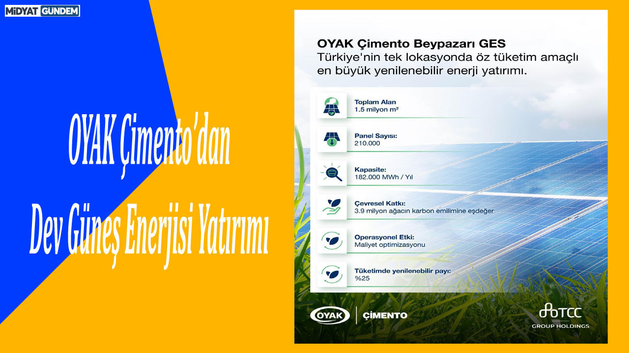 Oyak Çimento’dan Dev Güneş Enerjisi Yatırımı-1