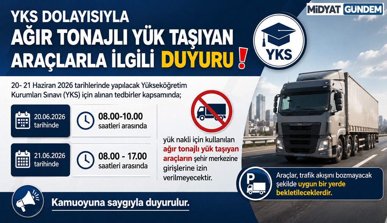 Mardin'de Ağır Tonajlı Araçlara Şehir Merkezi Kısıtlaması